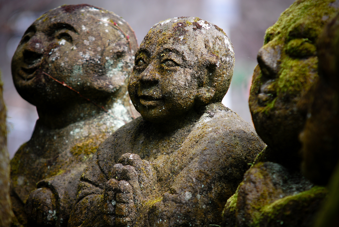 Stone figures in Arashiyama