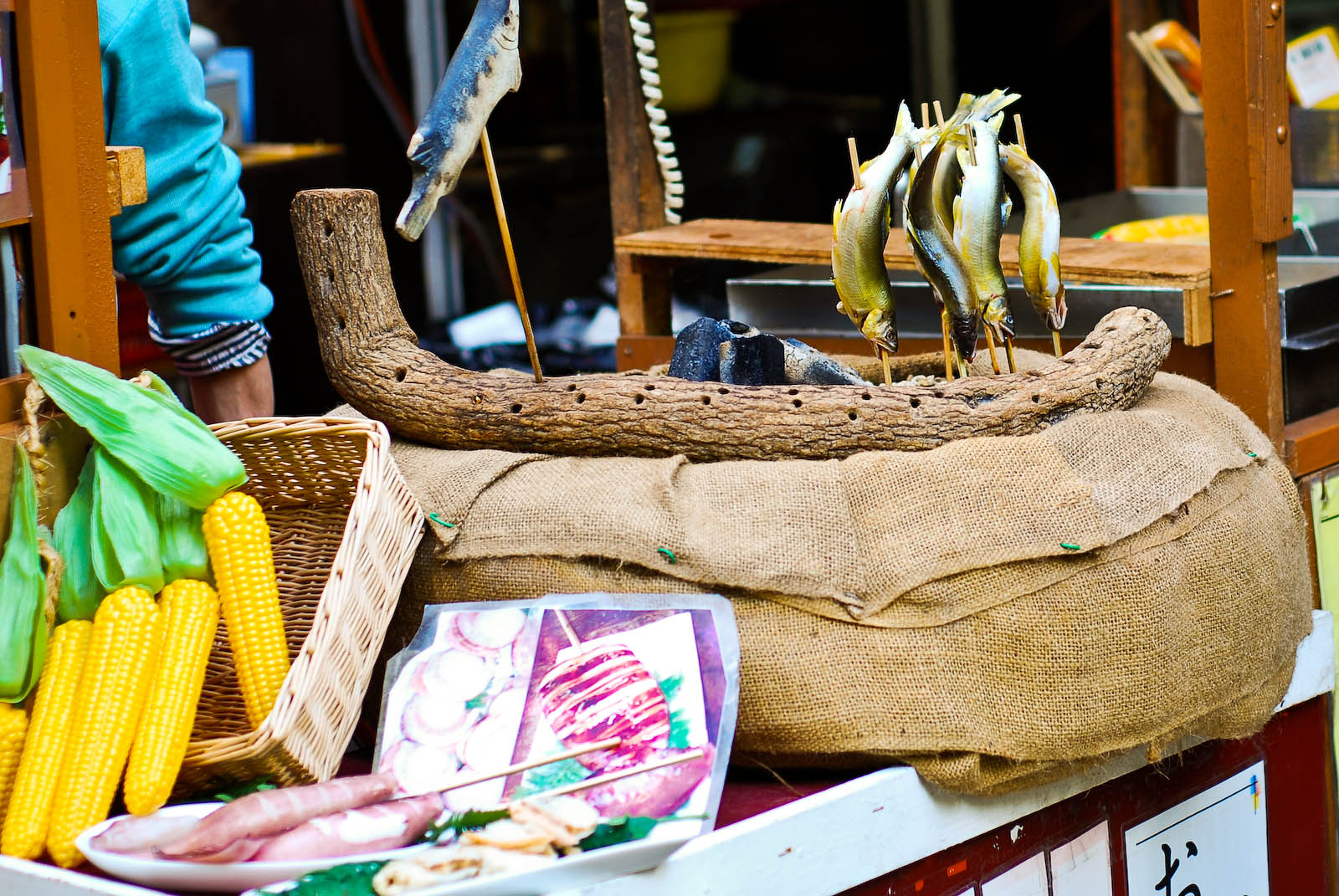 Grilled ayu fish in Minoo
