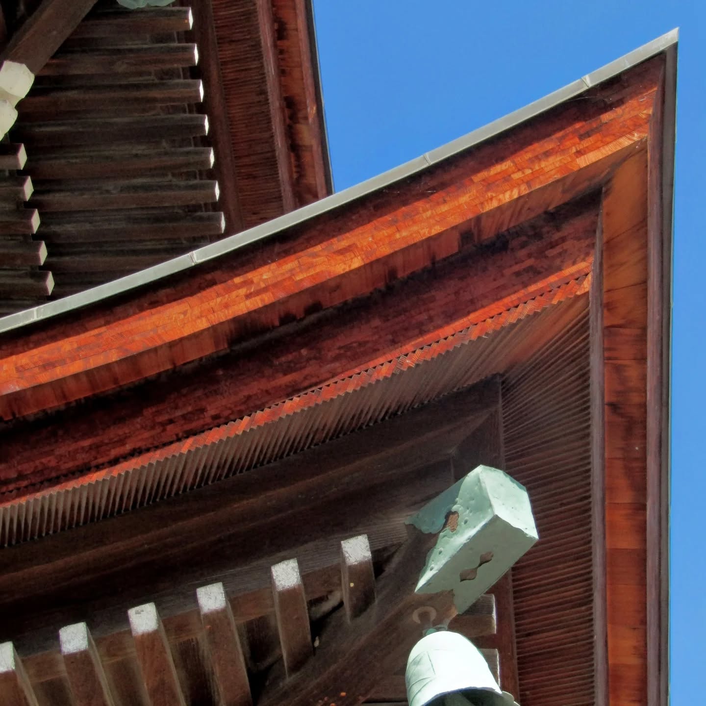 Temple roofline in Takayama, Japan