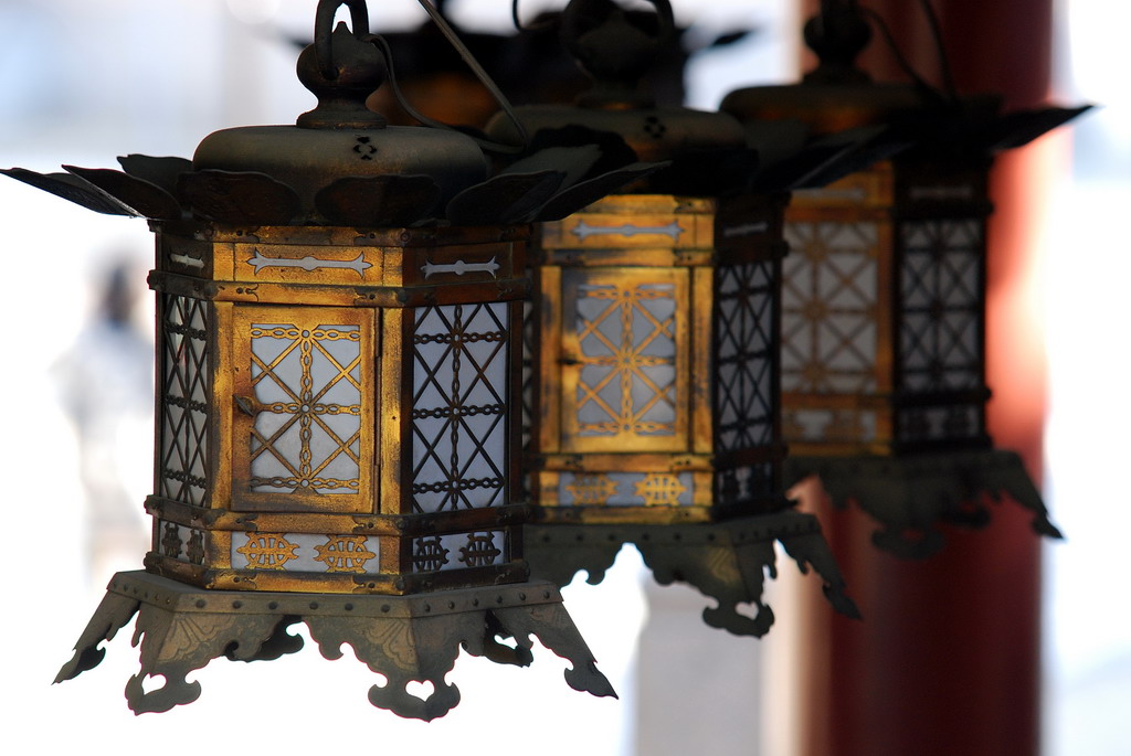 Lantern detail at Tennoji